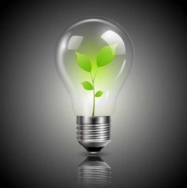 Light bulb green — Stock Vector