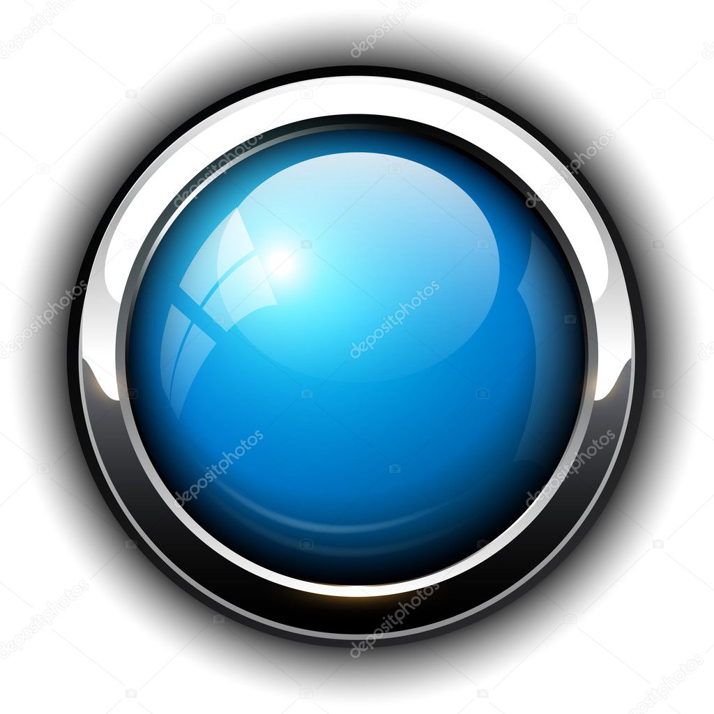 Blue shiny button