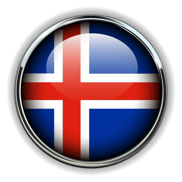 Iceland button — Stock Vector