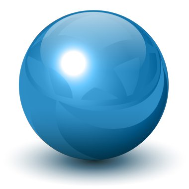 Blue sphere clipart