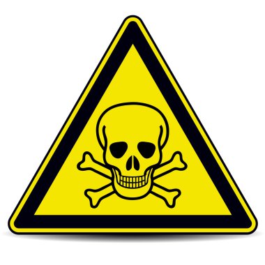 Skull danger sign clipart