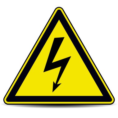 high voltage sign clipart