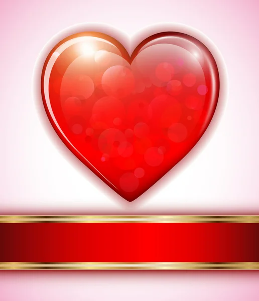Roter Herzhintergrund — Stockvektor