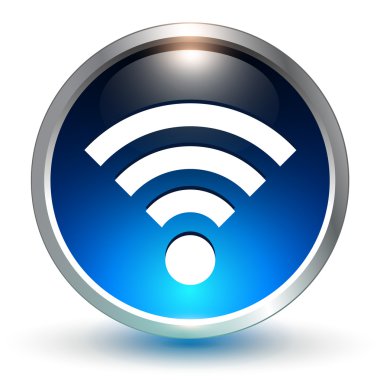 wifi blue symbol clipart