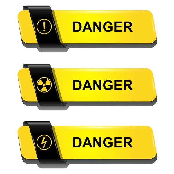 Danger buttons — Stock Vector