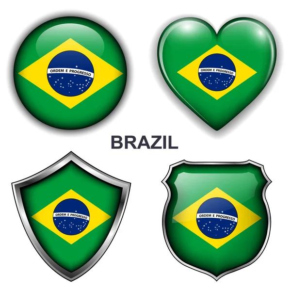 Iconos de Brasil — Vector de stock
