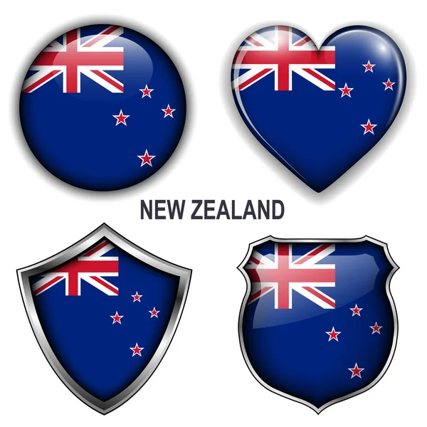 New Zealand icons — Stock Vector