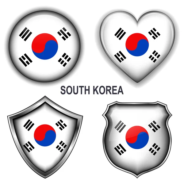 South Korea icons — Stock Vector