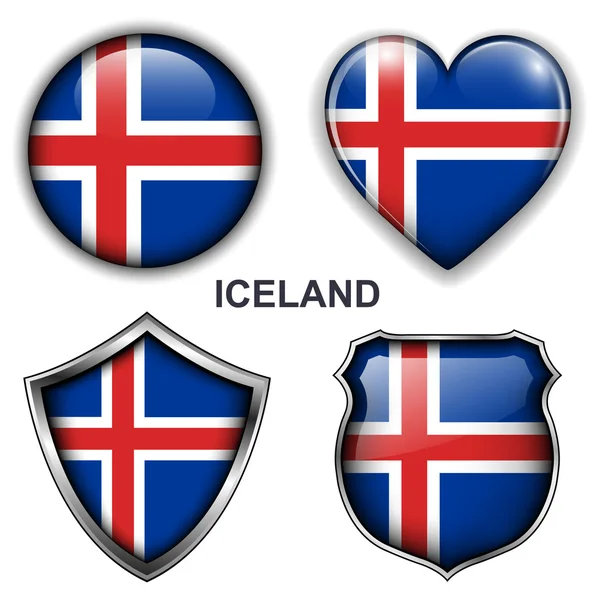 Islandia iconos — Vector de stock