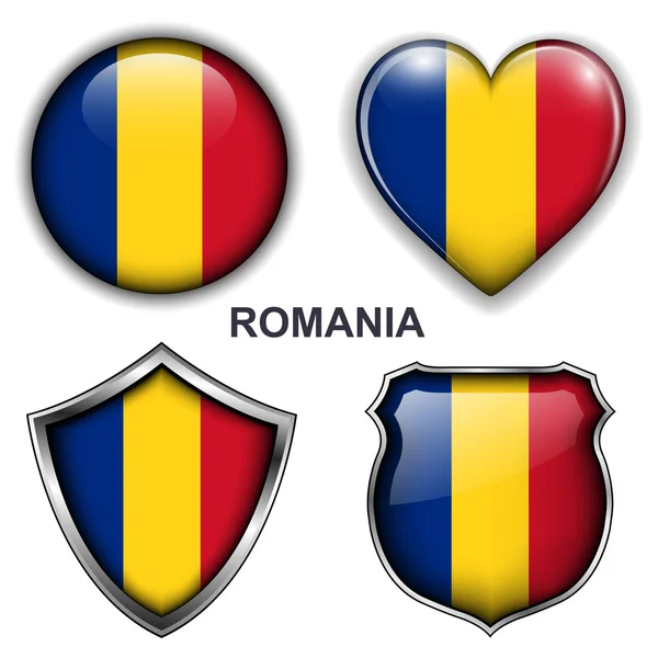 Rumania iconos — Archivo Imágenes Vectoriales