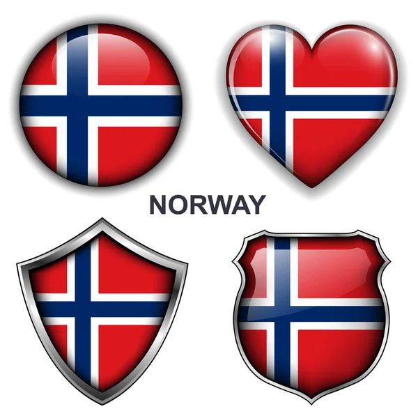 Noruega iconos — Vector de stock