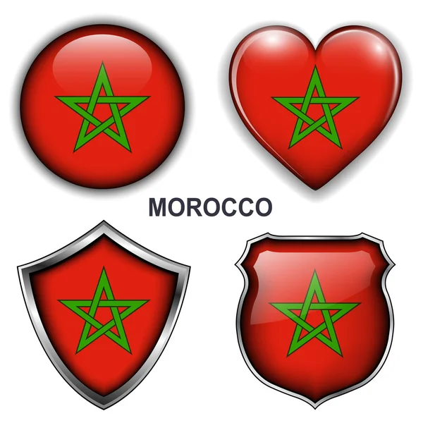 Marokko pictogrammen — Stockvector
