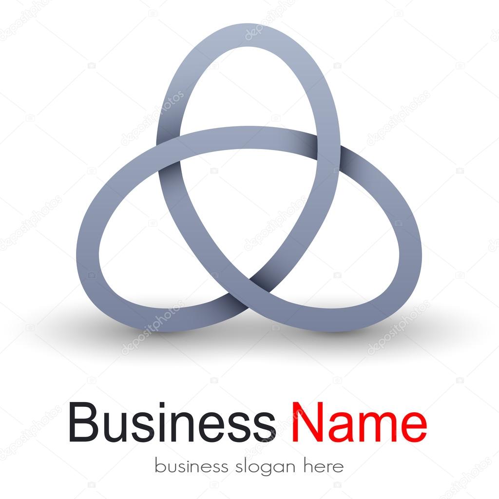 Logo business, ellipses vector object.