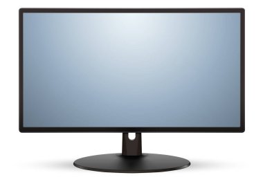 TV 3D simgesi, gerçekçi teknoloji vektör illüstrasyonunu izle.