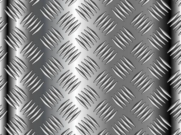 Metallic Glanzende Achtergrond Met Technologie Diamant Plaat Patroon Staal Metaal — Stockvector