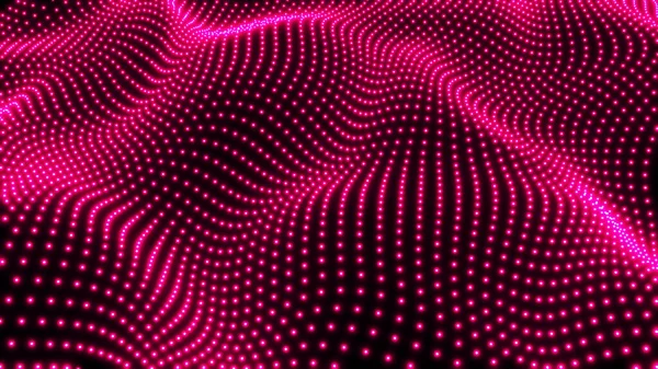 Tło Różowymi Światłami Pole Abstrakcyjny Projekt Technologii Fantastyczne Morze Neonów — Zdjęcie stockowe