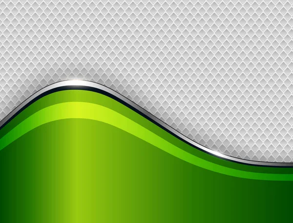 Affärsbakgrund Grön Elegant Våg Med Hål Mönster Och Metalliska Element — Stock vektor
