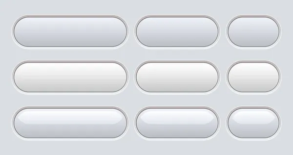 Кнопки Білого Сірого Ізольовані Цікава Навігаційна Панель Веб Сайту Змінена — стоковий вектор