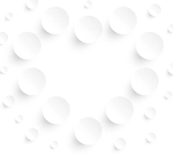 Fond Blanc Abstrait Avec Motif Cercles Illustration Fond Minime Vecteur — Image vectorielle