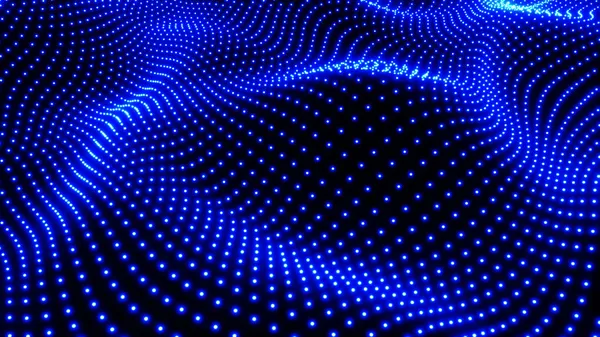 Фон Синім Світлом Поля Абстрактний Технологічний Дизайн Фантастичне Море Неонових — стокове фото