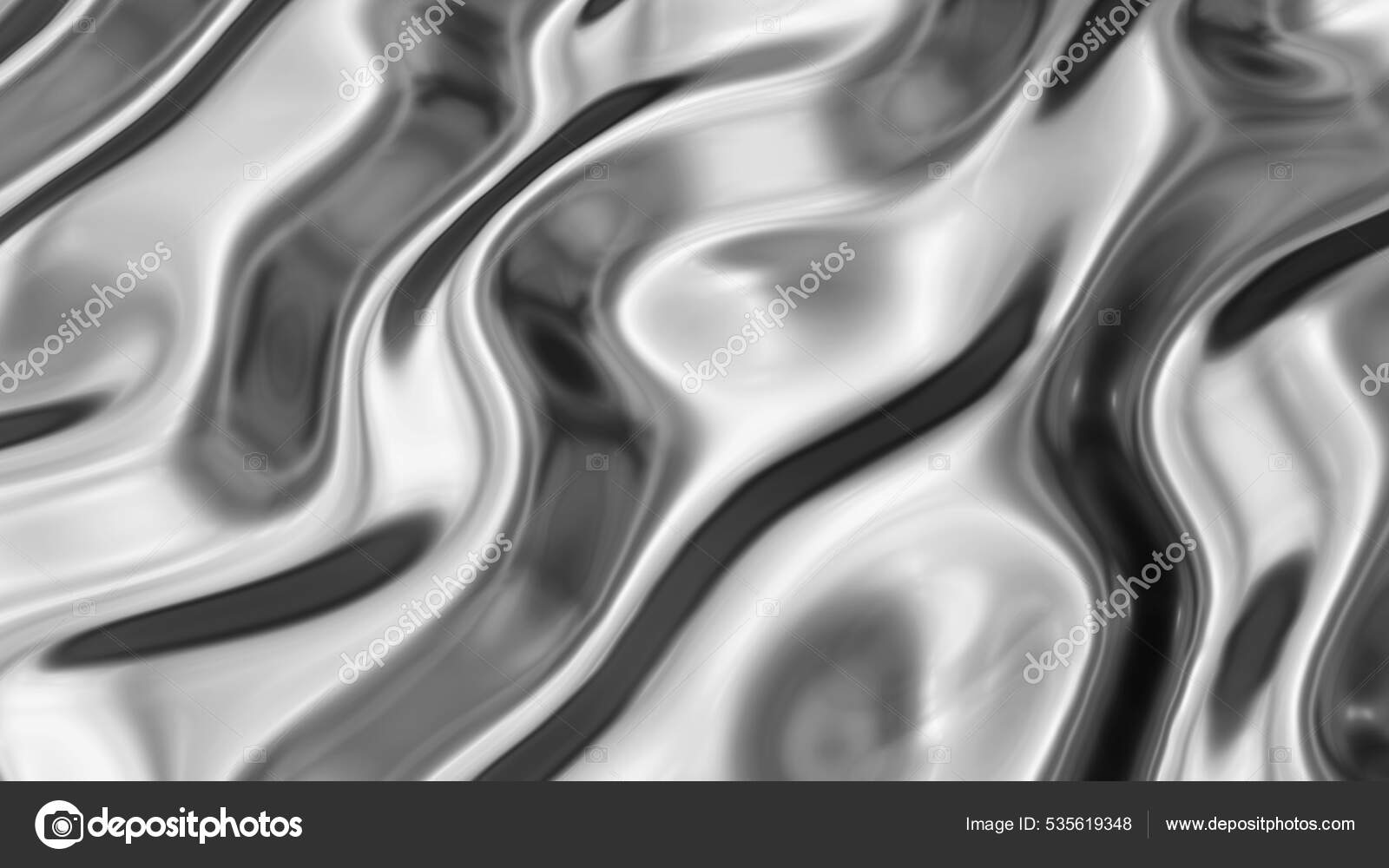 Silver Chrome Metal Texture Waves Liquid Silver Metallic Silk Wavy ...