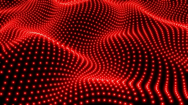 Background Red Lights Field Abstract Technology Design Fantastic Sea Neon — Stock Photo, Image