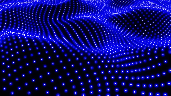 Фон Синім Світлом Поля Абстрактний Технологічний Дизайн Фантастичне Море Неонових — стокове фото