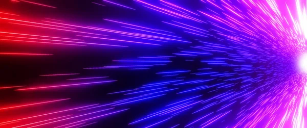Fondo Abstracto Resplandor Neón Colores Azul Púrpura Concepto Velocidad Cósmica —  Fotos de Stock