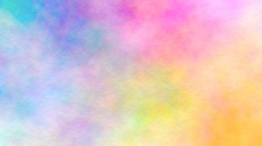 Soyut suluboya arkaplan, kağıt dokusu üzerine renkli akvaryum, gerçekçi üç boyutlu resimleme.