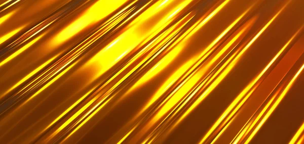 Gold Metall Textur Hintergrund Interessant Gestreifte Goldene Wellen Muster Seide — Stockfoto