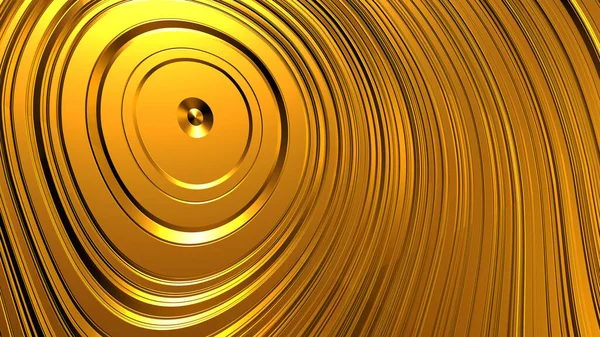 Goud Metallic Achtergrond Met Golven Textuur Interessante Gestreepte Gouden Metalen — Stockfoto