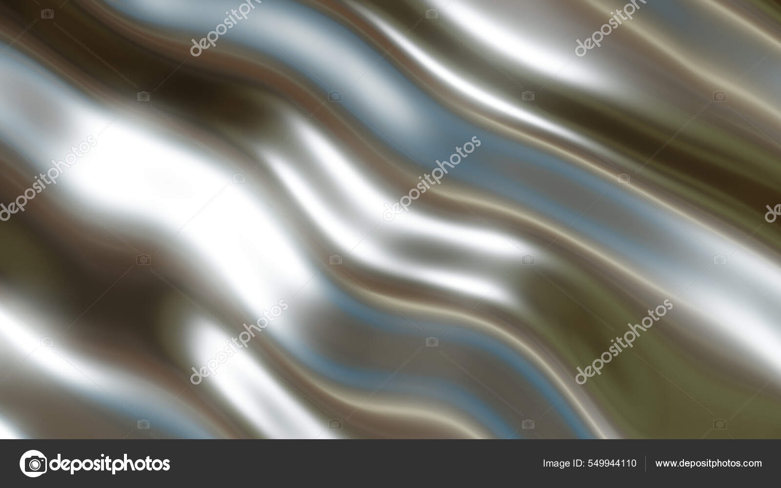 Silver Chrome Metal Texture Waves Liquid Silver Metallic Silk Wavy ...