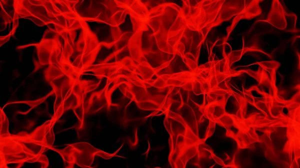 Roter Abstrakter Hintergrund Glühendes Rauchmuster Isoliert Auf Schwarzem Hintergrund Darstellung — Stockfoto