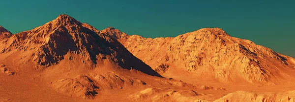 화성의 렌더링 오렌지색 현실적 과학적 — 스톡 사진