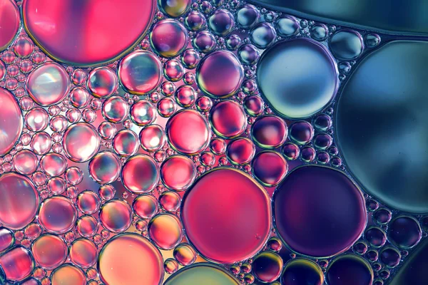 Bulles Eau Fond Coloré Abstrait Gouttes Eau Macro Comme Fond — Photo