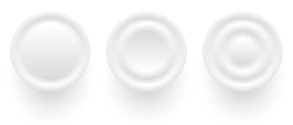 Botones Círculo Blanco Gris Panel Navegación Para Sitio Web Ilustración — Archivo Imágenes Vectoriales