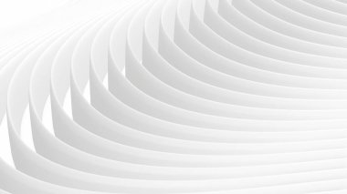 İş sunumu için üç boyutlu beyaz dalgalı arka plan. Soyut gri çizgiler zarif desenler. Minimalist boş çizgili BG. Modern minimal renk illüstrasyonlu yarı ton monokrom tasarımı.