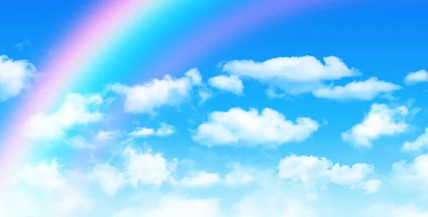 Fundo Dia Ensolarado Céu Azul Com Nuvens Cúmulo Branco Arco — Fotografia de Stock