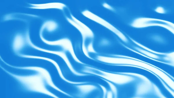 Blaue Metallstruktur Mit Wellen Flüssigem Metallischem Seidenwellenmuster Renderillustration — Stockfoto