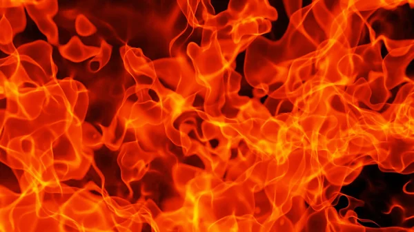 Fuoco Fiamme Texture Sfondo Realistico Astratto Arancione Fiamme Modello Incandescente — Foto Stock