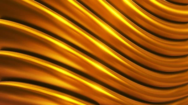 Gold Metallic Background Shiny Striped Metal Golden Abstract Background Technology — ストック写真