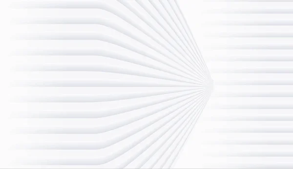 抽象的な3Dラインパターンを持つ白い背景 ビジネスプレゼンテーションのための最小限の白い灰色の縞模様ベクトル背景イラスト アーキテクチャ最小限の白い灰色の空気圧設計 — ストックベクタ