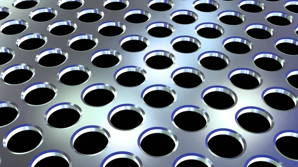 Fundo Metálico Com Padrão Furos Perfurados Design Metal Tecnológico Textura — Fotografia de Stock