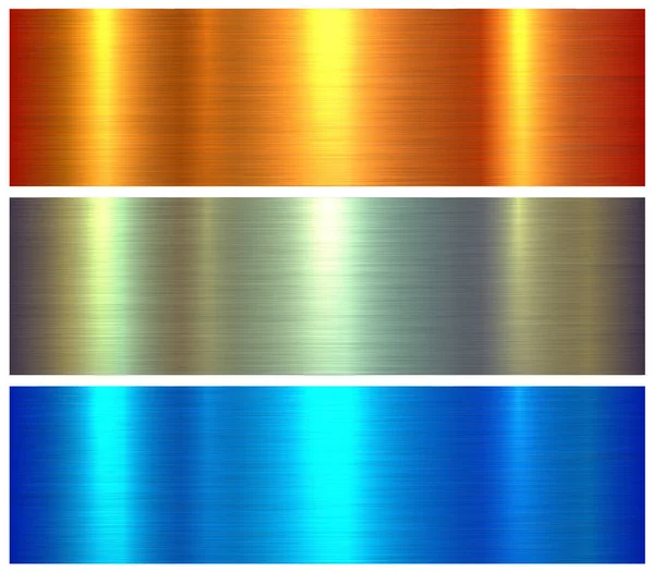 Metall Silber Stahl Textur Hintergrund Gebürstet Mehrfarbige Metallische Textur Plattenmuster — Stockvektor