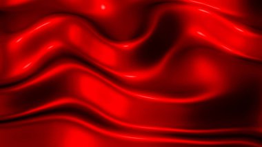 Kırmızı metal dokusu, ilginç dalgalar deseni ipek tekstil dalgalı tasarımı, 3 boyutlu resimleme.