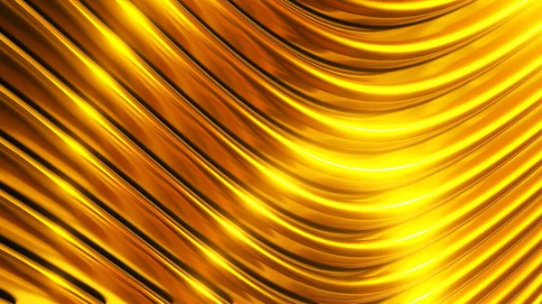 Zlaté Kovové Pozadí Lesklé Pruhované Kov Zlaté Abstraktní Pozadí Technologie — Stock fotografie