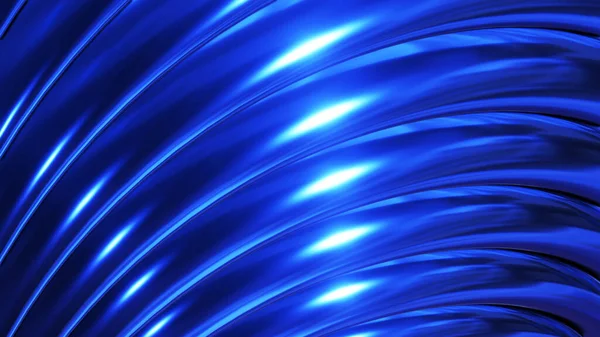 Mavi Metalik Arkaplan Parlak Çizgili Boyutlu Metal Soyut Arkaplan Teknoloji — Stok fotoğraf