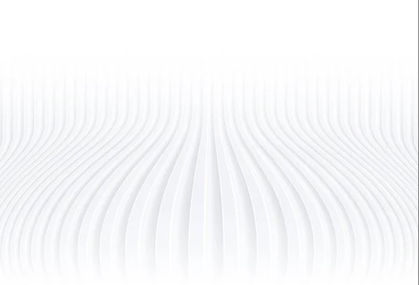 Абстрактный Белый Фон Трехмерным Рисунком Линий Минимальная Белая Полосатая Векторная — стоковый вектор