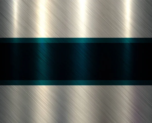 金属銀青の背景 ブラッシュメタルテクスチャプレートパターンとスチールテクスチャ ベクトルイラスト — ストックベクタ