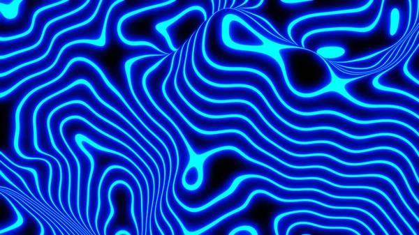 Abstract Neon Glowing Background Blue Lines Black Virtual Reality Concept — Photo